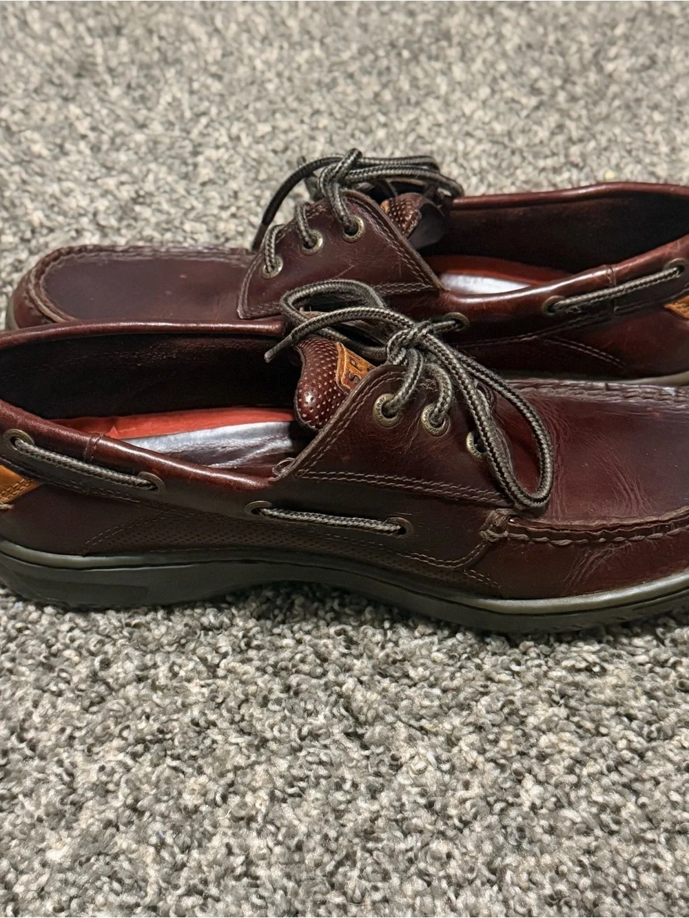 Men's Casual Leather Boat Shoes in Dark Brown
